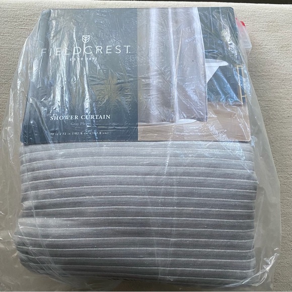 Gray Fabric Shower Curtain by FIELDCREST NWT - Picture 7 of 8